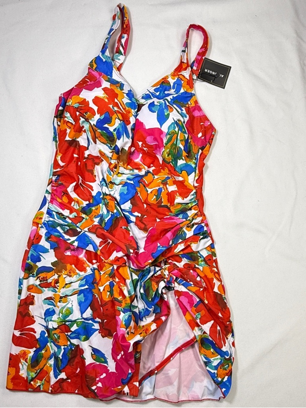 AIDONGER Women’s Floral One-Piece Swimdress - Multicolor | L | New with Tags